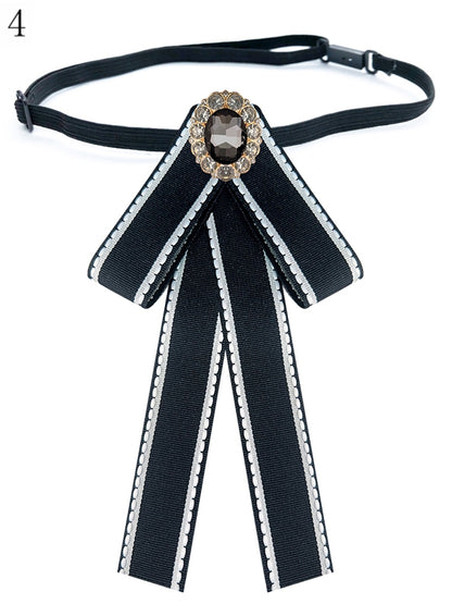 4 Options Rhinestone Decorated Bow Tie