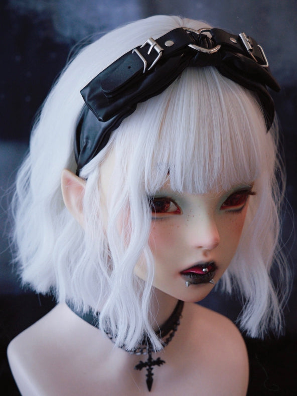 Black Bowknot With Buckle Decorated Heart KC