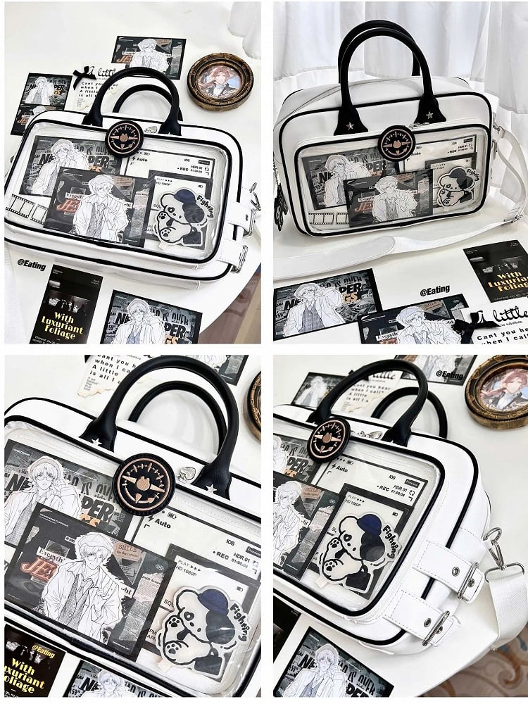 Kitty Decorated Large Capacity Crossbody Ita Bag White/Silver/Brown/Black/Blue/Yellow