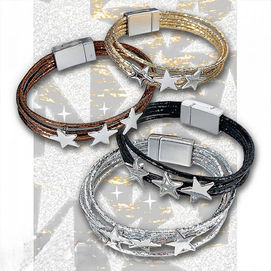 Gold/Silver/Brown/Black Y2K Star Bracelet
