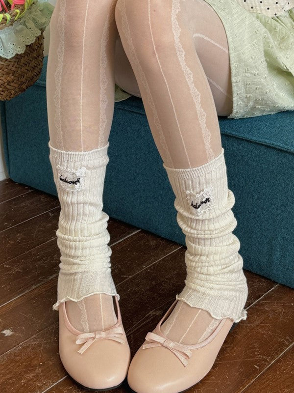 Black/White/Pink/Green/Gray/Milk White Leg Sleeves