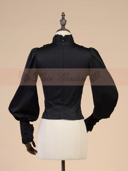 High Collar Vintage Blouse