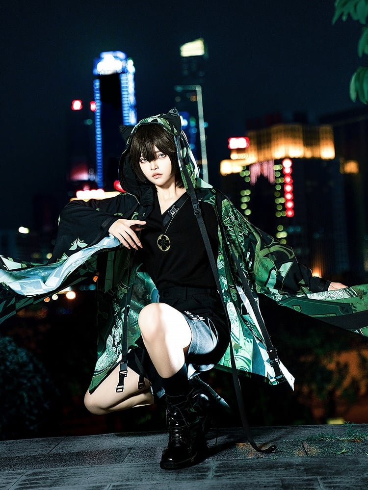 Black Techwear Buckle Strap Pocket Ouji Fashion Shorts