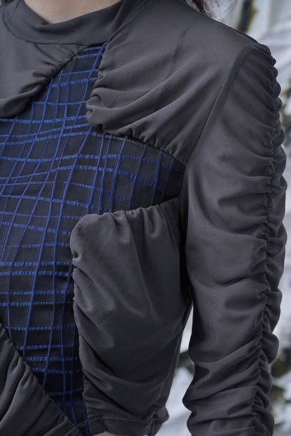 Punk Star Design Dark Grey Long Sleeves Top