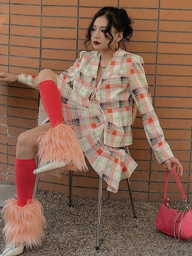 Orange Y2K 20CM/30CM/40CM Shaggy Leg Warmers