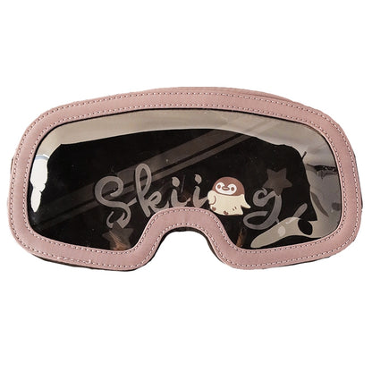 Black Star Print Backpack Ita Bag With Goggles-Shaped Ita Bag