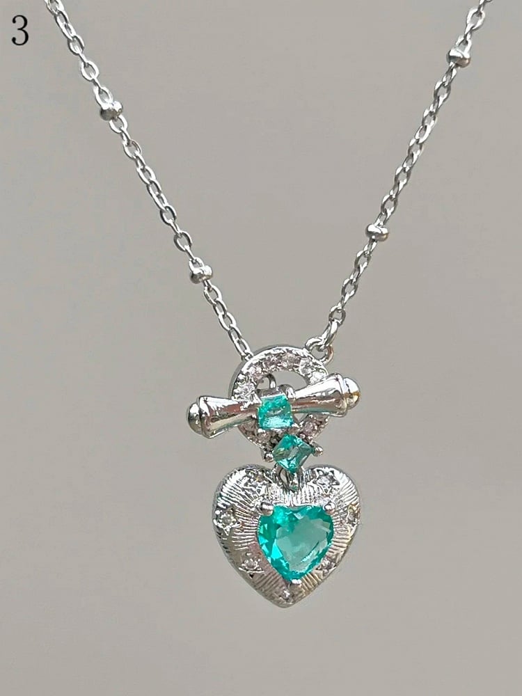 3 OptionsY2K Bittersweet Heart Pendant Necklace