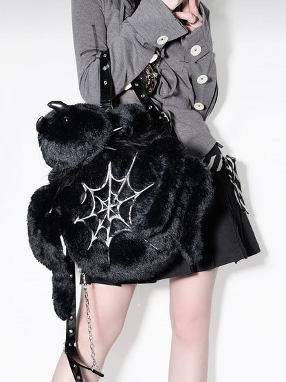 Black Spider Plush Backpack