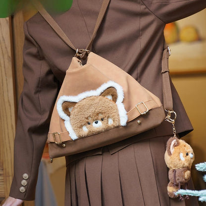 Brown Cute Red Panda Tote Bag