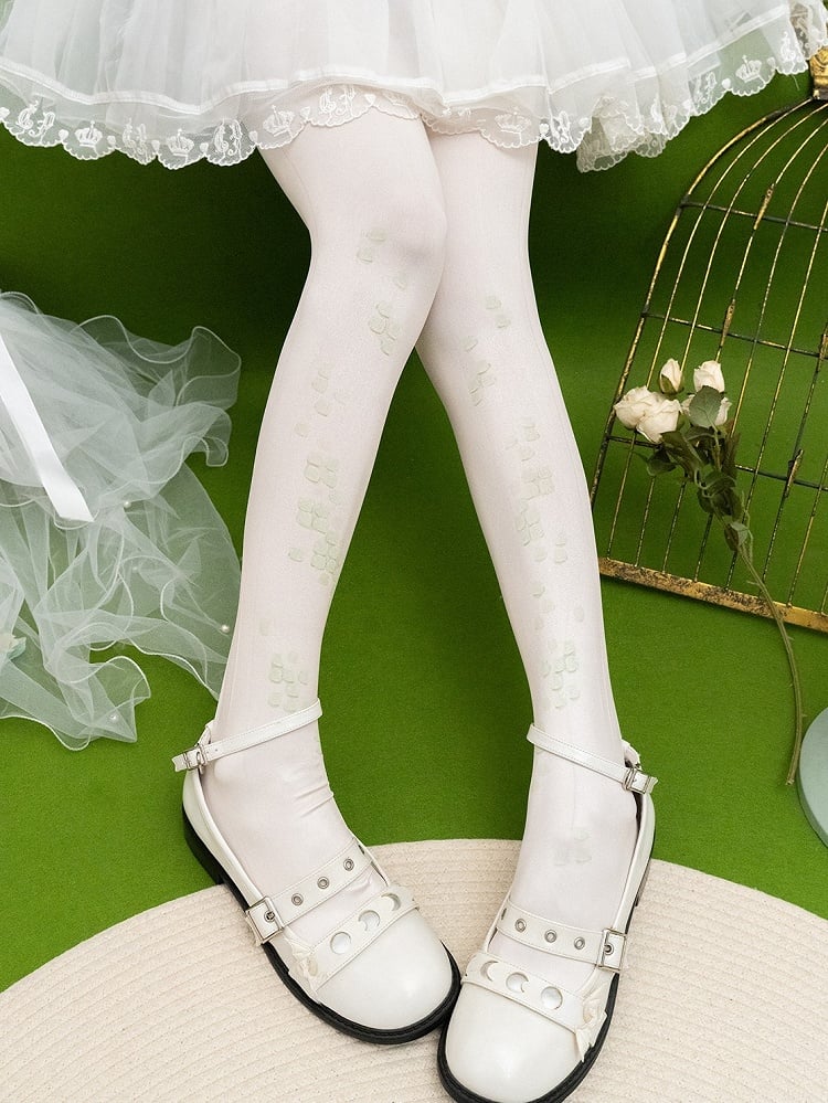 Blue/Green/Gray/Purple Scale Print Design Tights