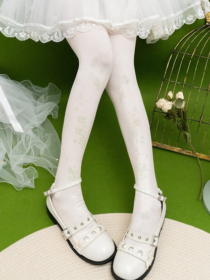 Blue/Green/Gray/Purple Scale Print Design Tights