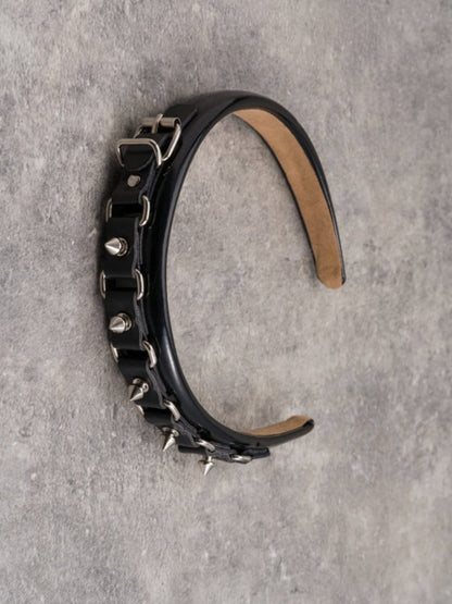 Black Gothic Buckle Decorated Studs Design KC