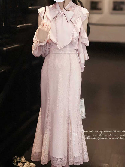 Clean & Pure Jirai Kei Skirt: Sakura Pink Mermaid Silhouette with Elegant High Waist