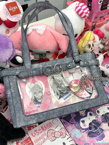 Detachable Chains Dusty Blue Ita Shoulder Bag