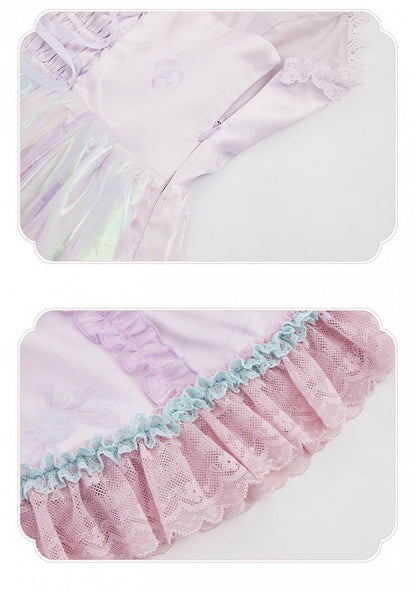 Light Purple Candy and Bead Decorated Spaghetti Straps Dress Sweet Lolita JSK