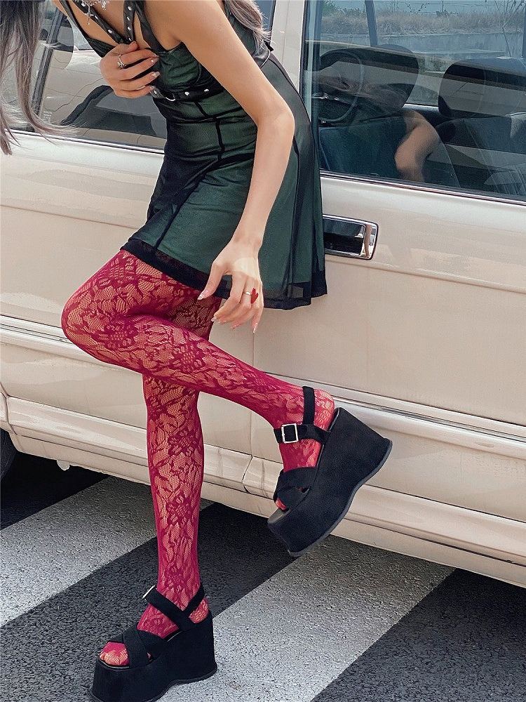 6 Color Options Lace Tights