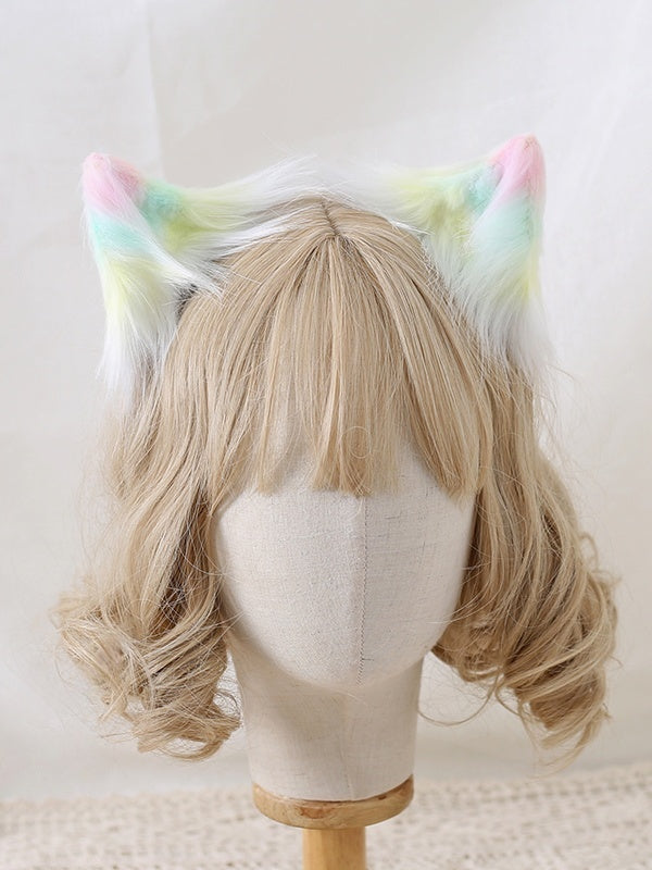 8 Colors Cute Lolita Faux Fur Kitten Ear KC