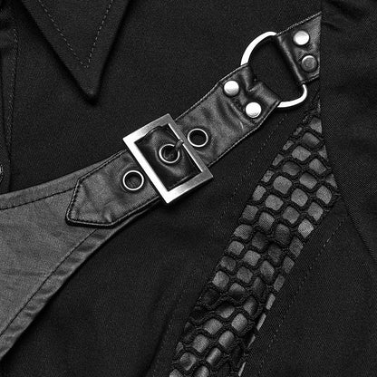 Black Punk Asymmetrical Shirt