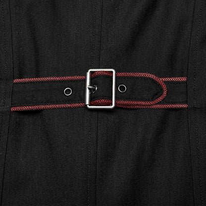 Black and Red Military Coat