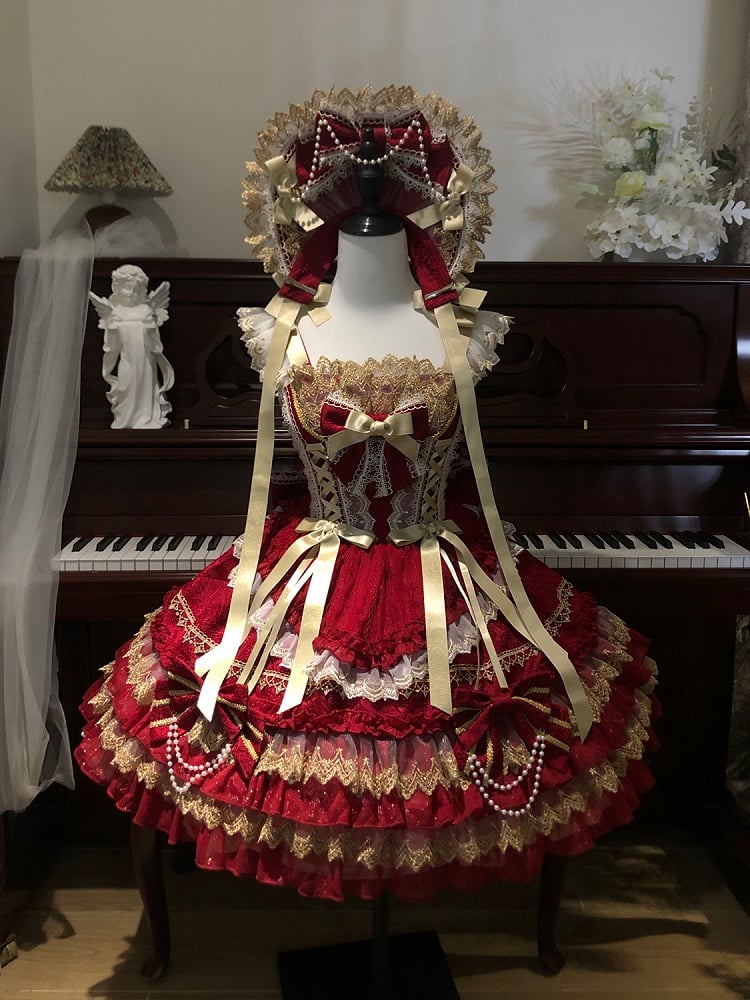 Black / White / Pink / Red / Blue Bead Details Bonnet