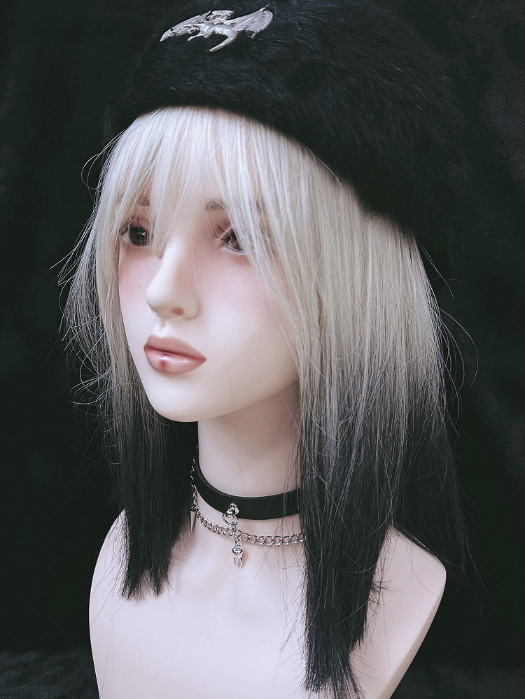 Studs Chain Design Black Punk Choker