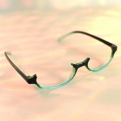 Green Cyberpunk Semi-rimless Glasses Lensless Eyeglasses Frame