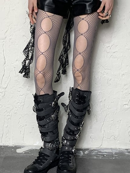 Y2K Cut-out Punk Tights 4 Color Options