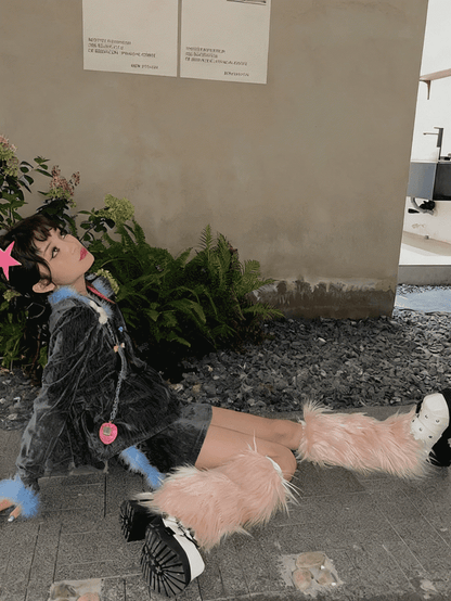 Apricot Y2K 20CM/30CM/40CM Shaggy Leg Warmers