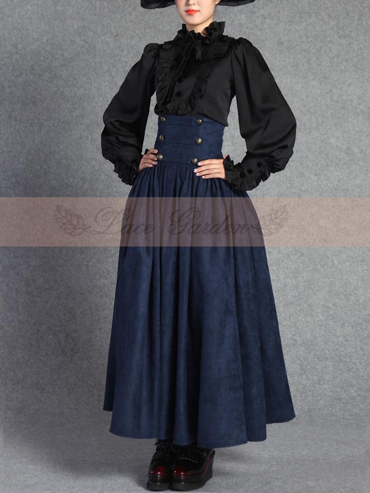 High Collar Vintage Blouse