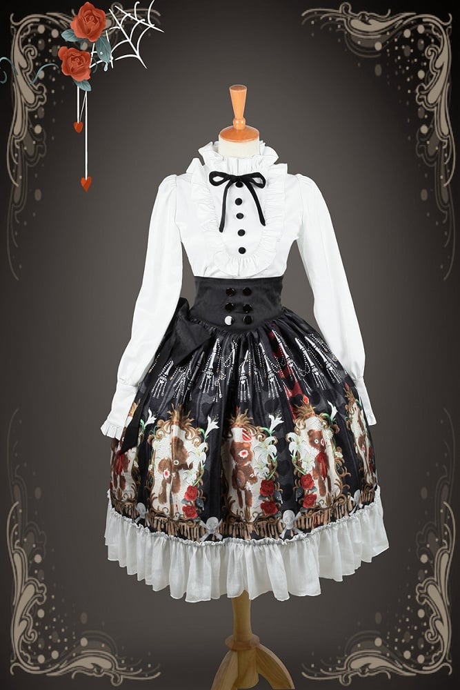 High Collar Vintage Blouse