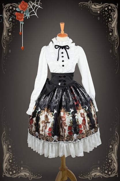 High Collar Vintage Blouse