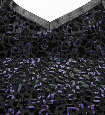 Plus Size Leopard Black and Purple Goth Camisole