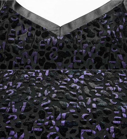 Plus Size Leopard Black and Purple Goth Camisole