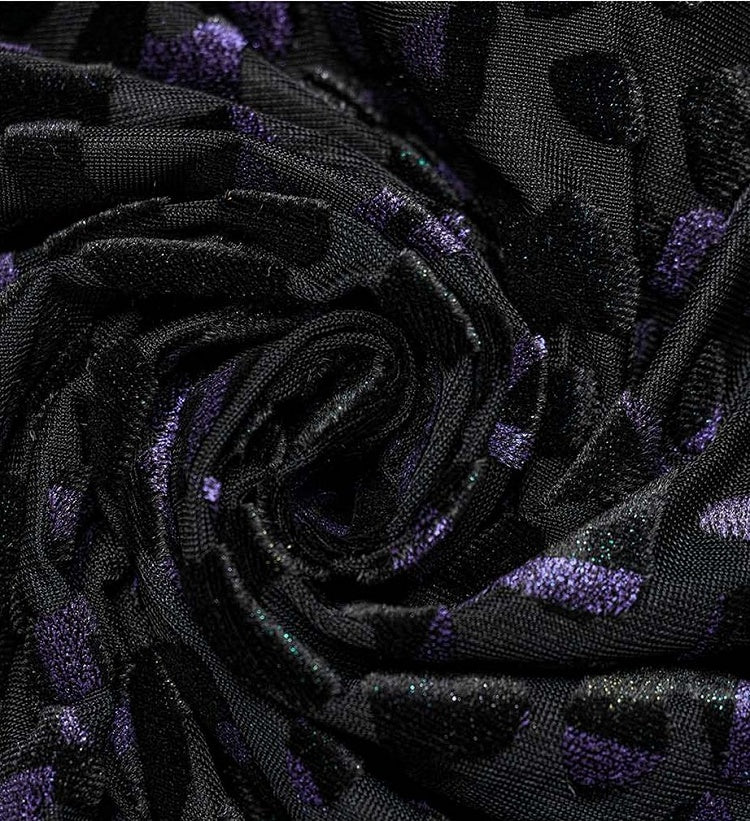 Plus Size Leopard Black and Purple Goth Camisole