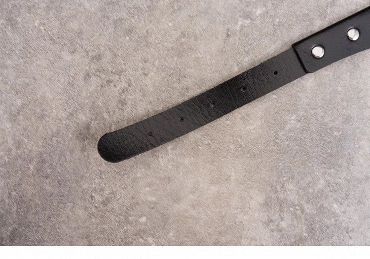 Cross Pendant Y2K Studs Black Gothic PU Choker