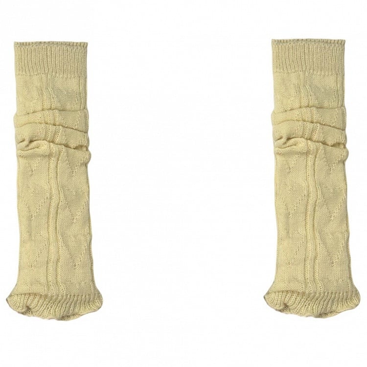 Blue/Yellow/Black/White Knitted Leg Warmers