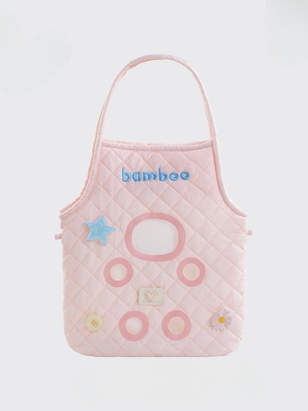 Pink Cut-out Design Crossbody Bag