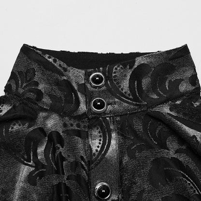 Black and Gray Goth Men's Shirt