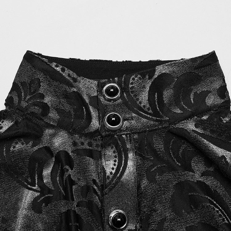 Black and Gray Goth Men's Shirt