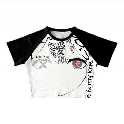 Black Y2K Cropped Top 2 Options