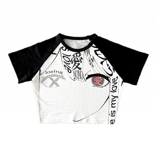 Black Y2K Cropped Top 2 Options