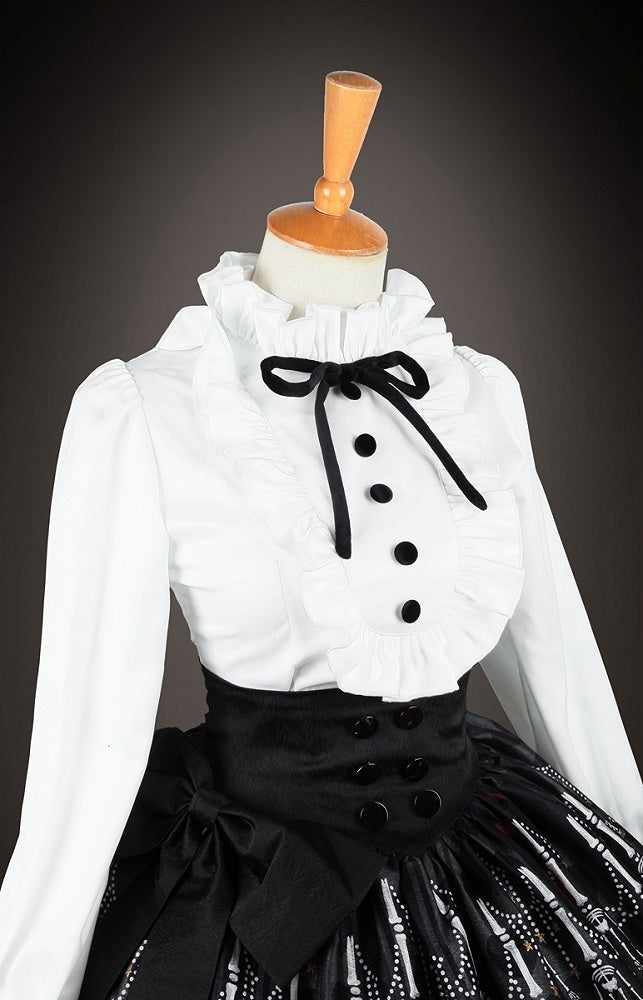 High Collar Vintage Blouse