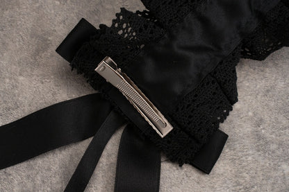 Gothic Black Handmade Devil Horns Hairband