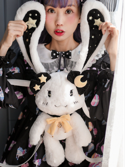 Star Moon Bunny Plush Crossbody Bag
