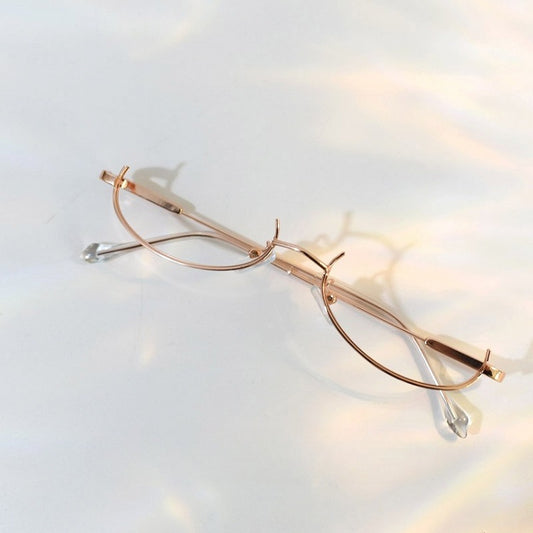 Gold Steampunk Eyeglasses Frame