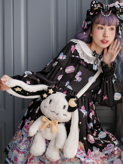 Star Moon Bunny Plush Crossbody Bag