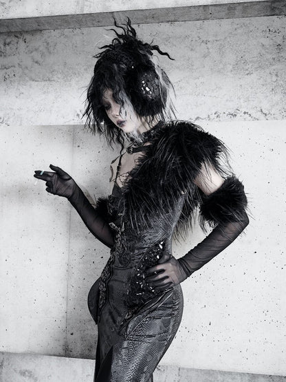 Black Fluffy Earmuffs