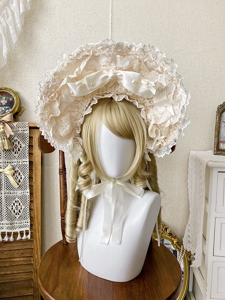 Beige / Black Bonnet