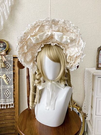 Beige / Black Bonnet