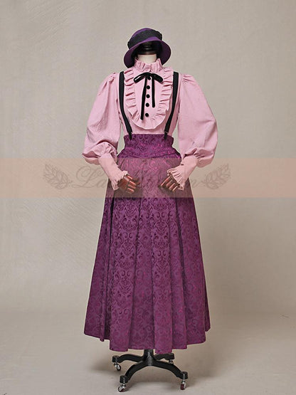 High Collar Vintage Blouse